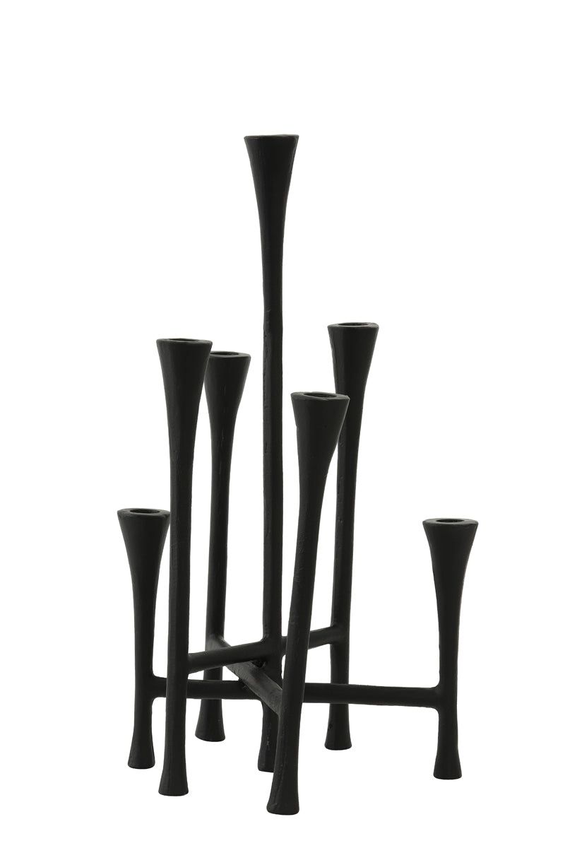Olivier Black 7-Light Candle Holder 26x23x45 cm