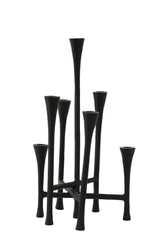 Olivier Black 7-Light Candle Holder 26x23x45 cm