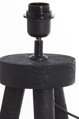 Stylish Tripod Floor Lamp 52x52x122 cm - Ilias Black Wood Finish