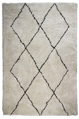 Handwoven Natural-Black Xamuri Rug, 300x200 cm