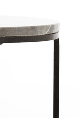 Elegant Laica Marble Pillar Set: Brown and Black, 32x32x81 cm & 41x41x101 cm