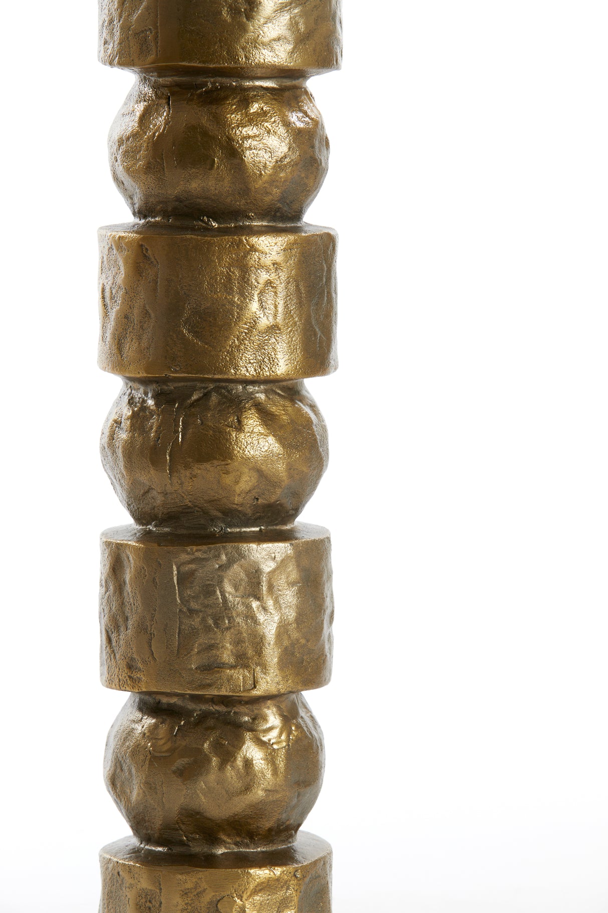 Bronze Akti Lamp Base with Antique Finish, Ø13x58 cm