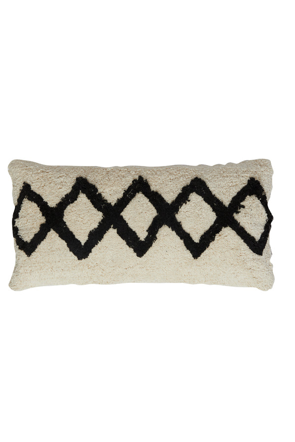Natural Black Fulda Cushion - 60x30 cm