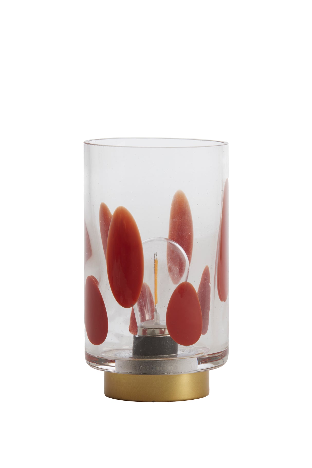 LED Table Lamp 10x17 cm Neon Glass Clear-Coral