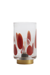 LED Table Lamp 10x17 cm Neon Glass Clear-Coral