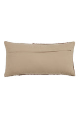 Dark Brown and Beige Rectangular Cushion - 60x30 cm