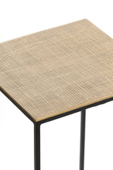 Antique Bronze and Black Pillar Set - 25x25x80 & 30x30x90.5 cm
