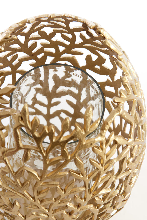 Whirlwind Elegance in Antique Gold Frame - Ø25x39 cm