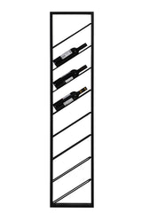 Vertical Elegance: Black Metal Wine Rack for 8 Bottles