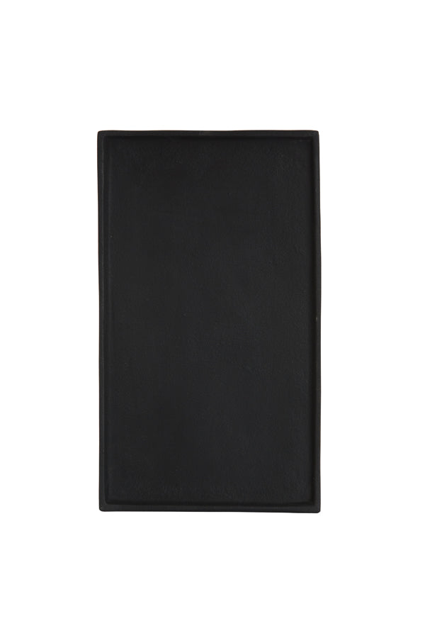 Elegant Rectangular Maes Black Plate 30x17.5x1 cm