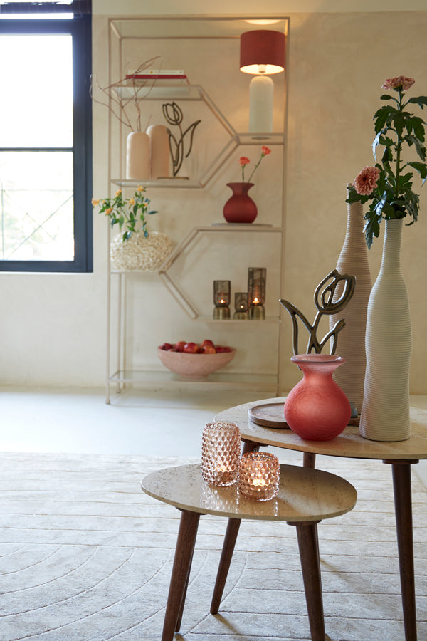 Ecru Ceramic Lamp Base Diego 14x43.5 cm