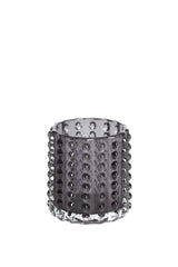 Bublina Grey Glass Tealight Holder Ø9.5x10 cm