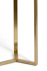 Column Vase Ø30x60.5 cm in Retiro Glass with Brown and Light Gold Finish