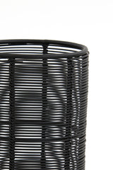 Matte Black Lezuza Hurricane Vase Ø10x21 cm