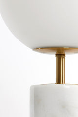 Elegant Medina Table Lamp with Antique Bronze and Frosted White Glass – 20x35 cm
