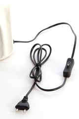 Ceramic Lamp Base, Matte Cream Finish, 20.5x37 cm