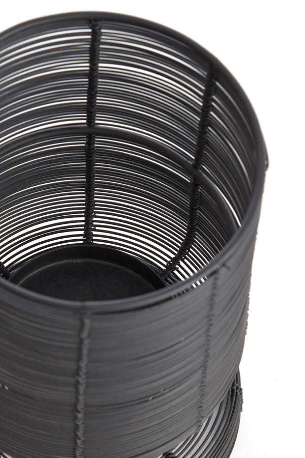 Dioso Matt Black Tealight Holder Ø15x25 cm