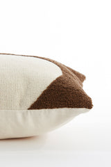 Elegant Cellio Brown and Beige Lumbar Cushion 60x30 cm