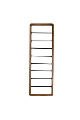 Sorrento Black Matte Wood: 8-Bottle Vertical Wine Rack (40x6x120 cm)