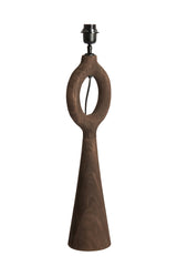Dark Brown Matt Wood Sabuli Lamp Stand 17x20x57 cm