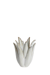 Cream Ceramic Cactus Tealight Holder 13x15 cm