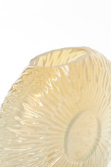 Elegant Concha Vase in Soft Yellow - 40.5x11x30.5 cm