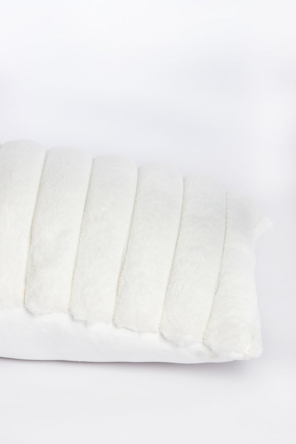 Velvet Cream Lumbar Cushion 60x30 cm