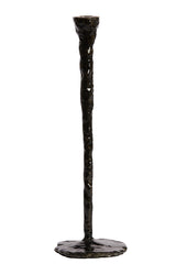 Elegant Dark Bronze Candle Holder - 12x41 cm Solamaza Design