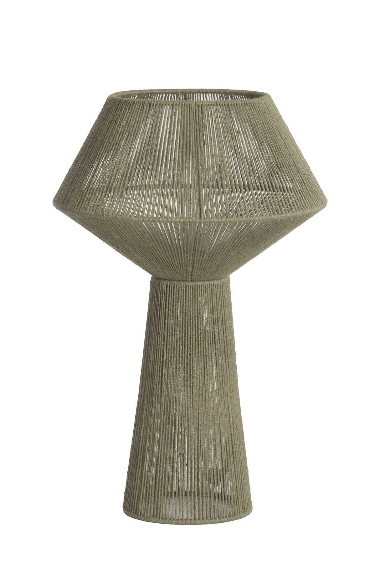Jute Texture Table Lamp in Soft Green 57 cm