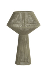 Jute Texture Table Lamp in Soft Green 57 cm
