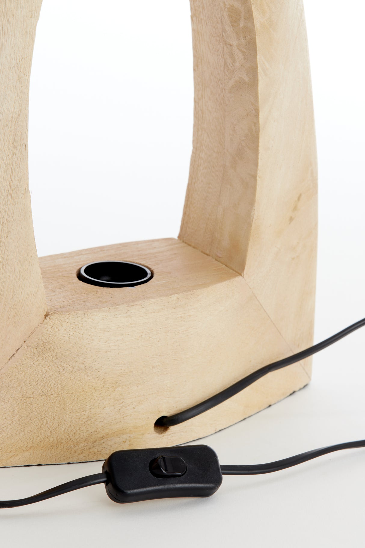 Rustic Wooden Table Lamp - Carini Design 27x10x35 cm