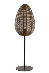 Elegant Vintage Bronze and Matte Black Table Lamp, 20x67 cm