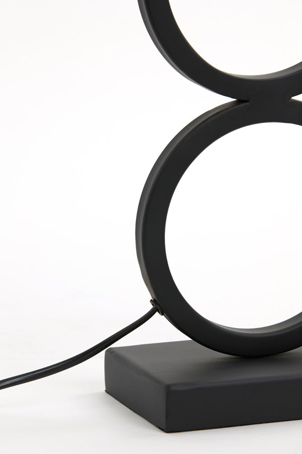 Elegant Stelios Matte Black Lamp Base 15x10x36 cm