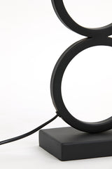 Elegant Stelios Matte Black Lamp Base 15x10x36 cm