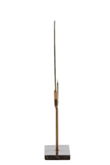 Decorative Sculpture on Stand 17x8.5x48 cm Waldeck Black Marble with Glass