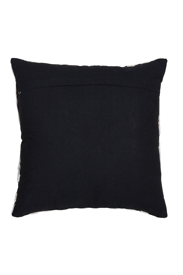 Oshawa Black and Beige Patterned Cushion 45x45 cm
