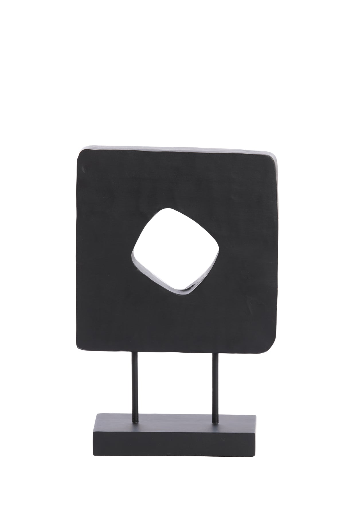 Elegant Black Wooden Ornament on Base - 26x9x38.5 cm