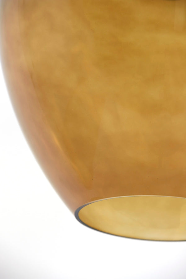 Elegant 10-Light Pendant Lamp with Brown Glass and Matte Black Frame (120x60x110 cm)