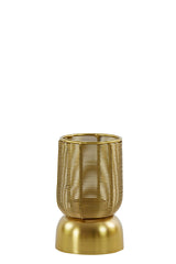Radiant Glow Hurricane Lantern, 9x15 cm, Lezuza Light Gold