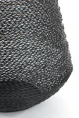 Tempest Elegance: Matte Black Artistry Ø26x32 cm