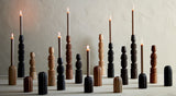 Russet Wooden Ofir Candle Holder – 18.5 cm