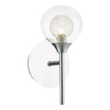 Zeke Wall Light Polished Chrome Glass