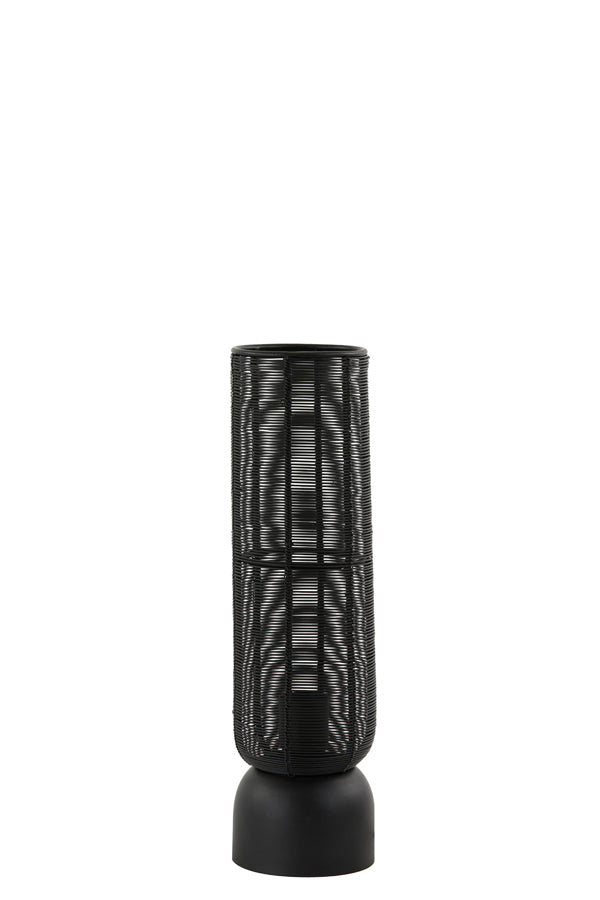 Elegant Black Table Lamp 11x39.5 cm - Lezuza Matte Finish