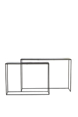 Title: Zayn Black Console Set - Sleek Dimensions 96.5x24x70 cm + 119.5x30.5x78.5 cm