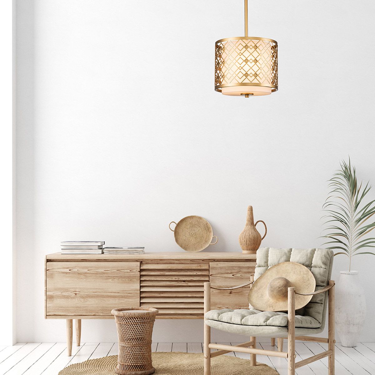Ziggy 1lt Small Pendant - Lacquered Gold Lacquered Gold