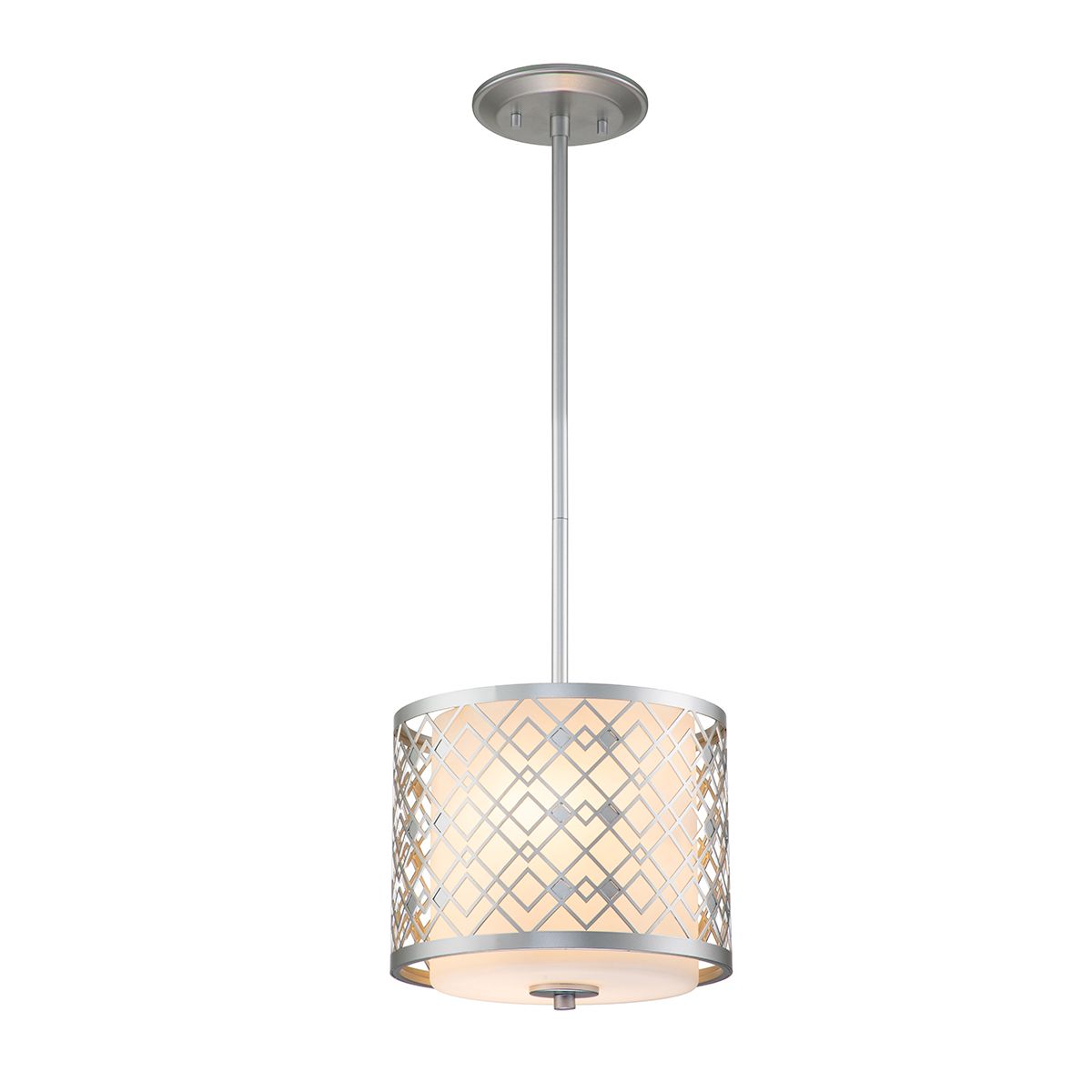 Ziggy 1lt Small Pendant - Lacquered Silver Lacquered Silver