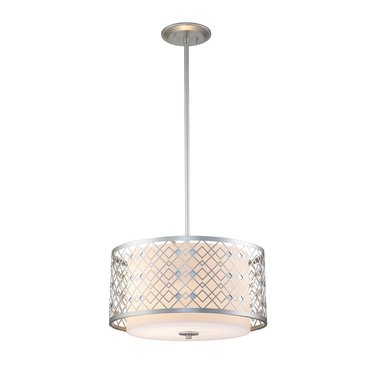 Ziggy 2lt Medium Pendant - Lacquered Silver Lacquered Silver