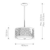 Ziggy 2lt Medium Pendant - Lacquered Silver Lacquered Silver