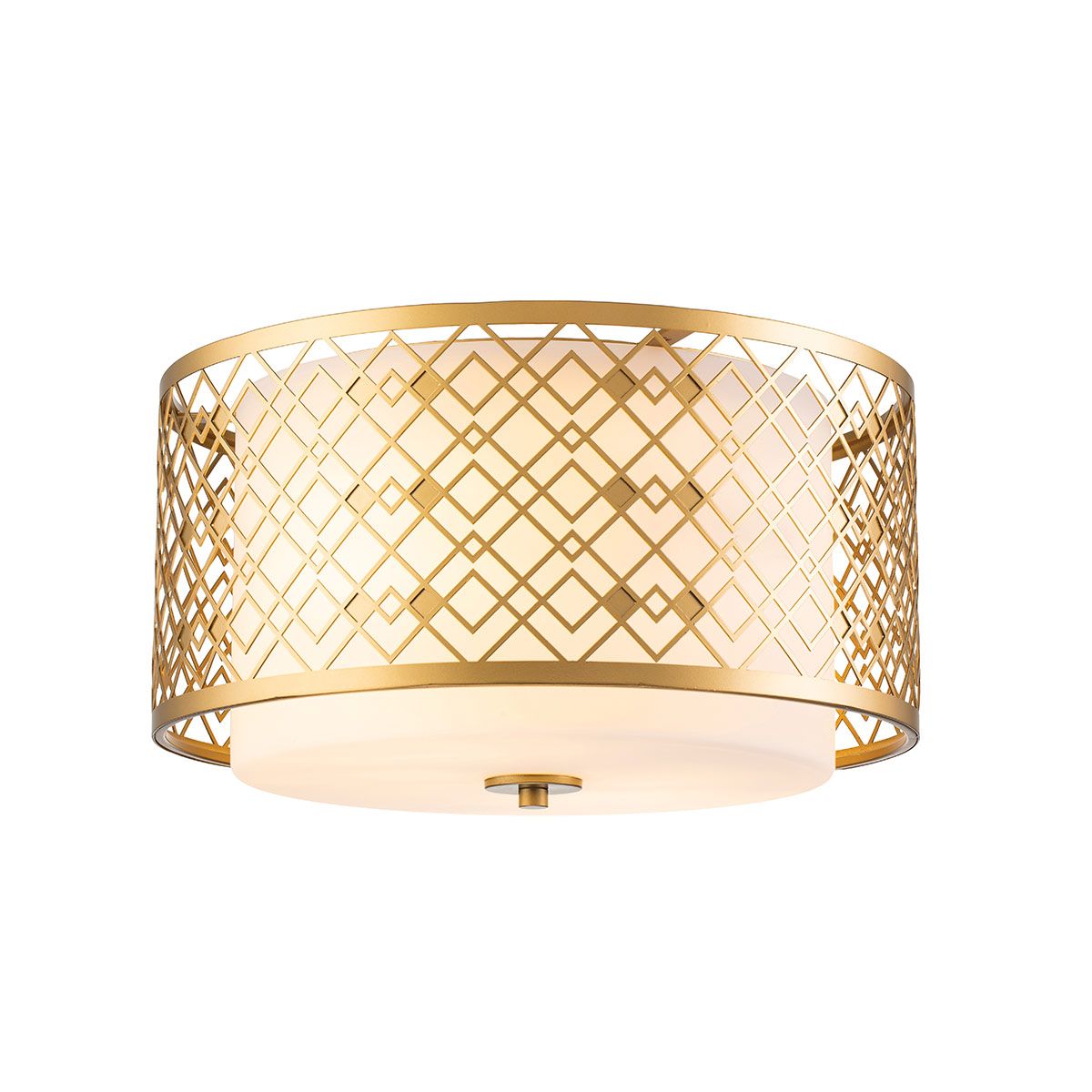 Ziggy 2lt Medium Flush - Lacquered Gold Lacquered Gold