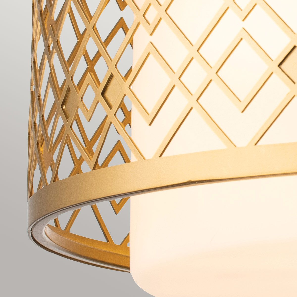 Ziggy 2lt Medium Flush - Lacquered Gold Lacquered Gold